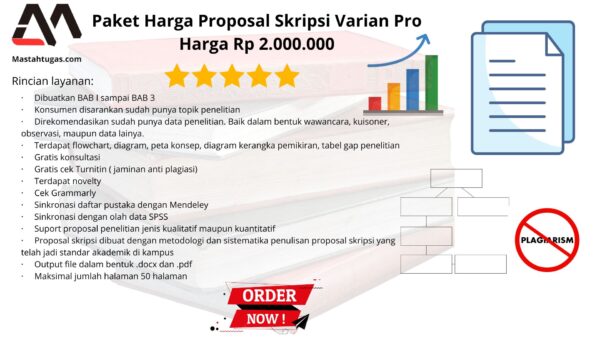 Paket Harga Pembuatan Proposal Skripsi Varian Pro