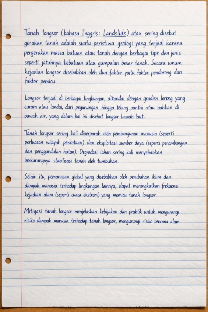 Portofolio Tulisan Tangan