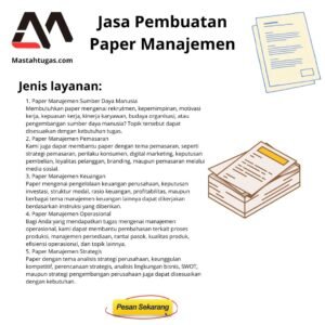 Jasa Pembuatan Paper Manajemen