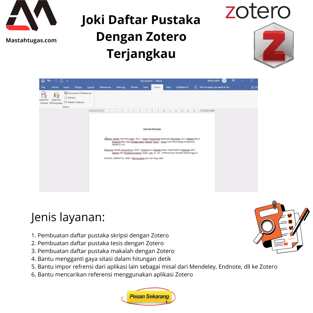 Joki Daftar Pustaka Dengan Zotero Terjangkau