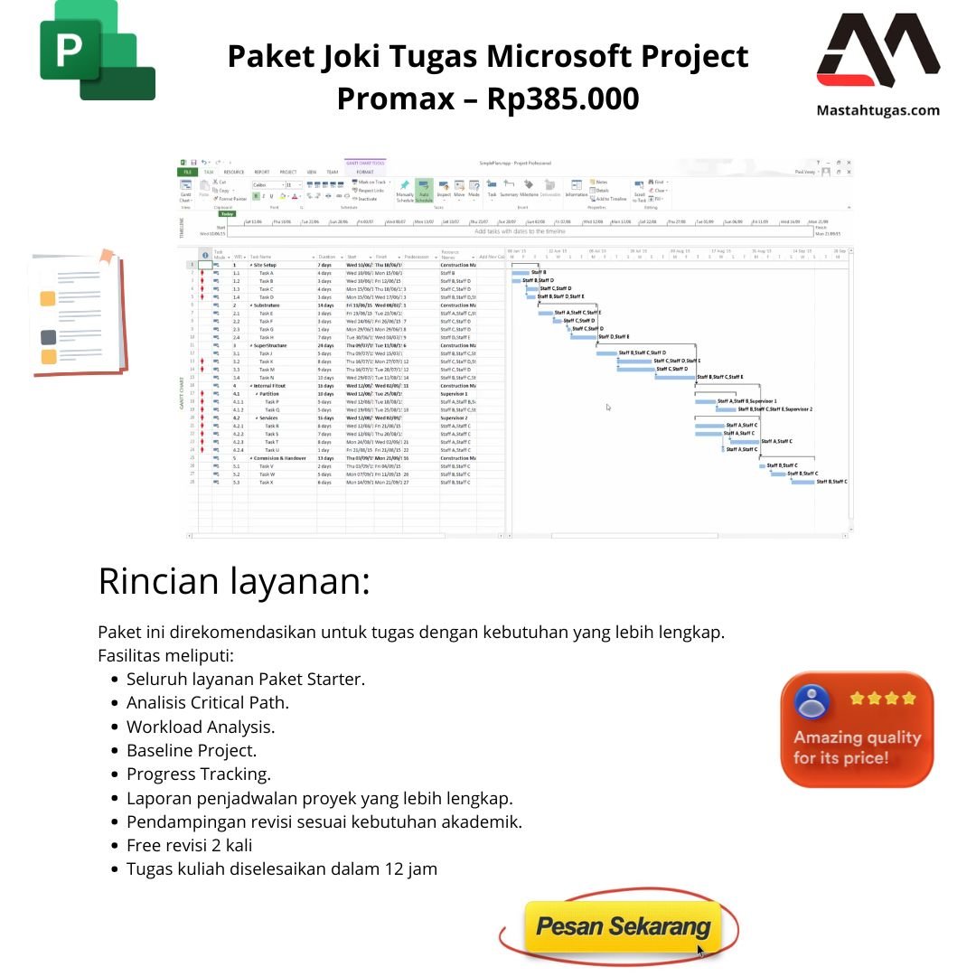 Joki Tugas Microsoft Project Terpercaya - Image 3